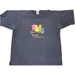 Faded Music Festival T-Shirt Blue Toronto Canada XL FOTL Jazz Graphic 1997